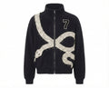 Black Round White Snake Jacket 1.0