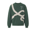 Knitted olive green sweatshirt