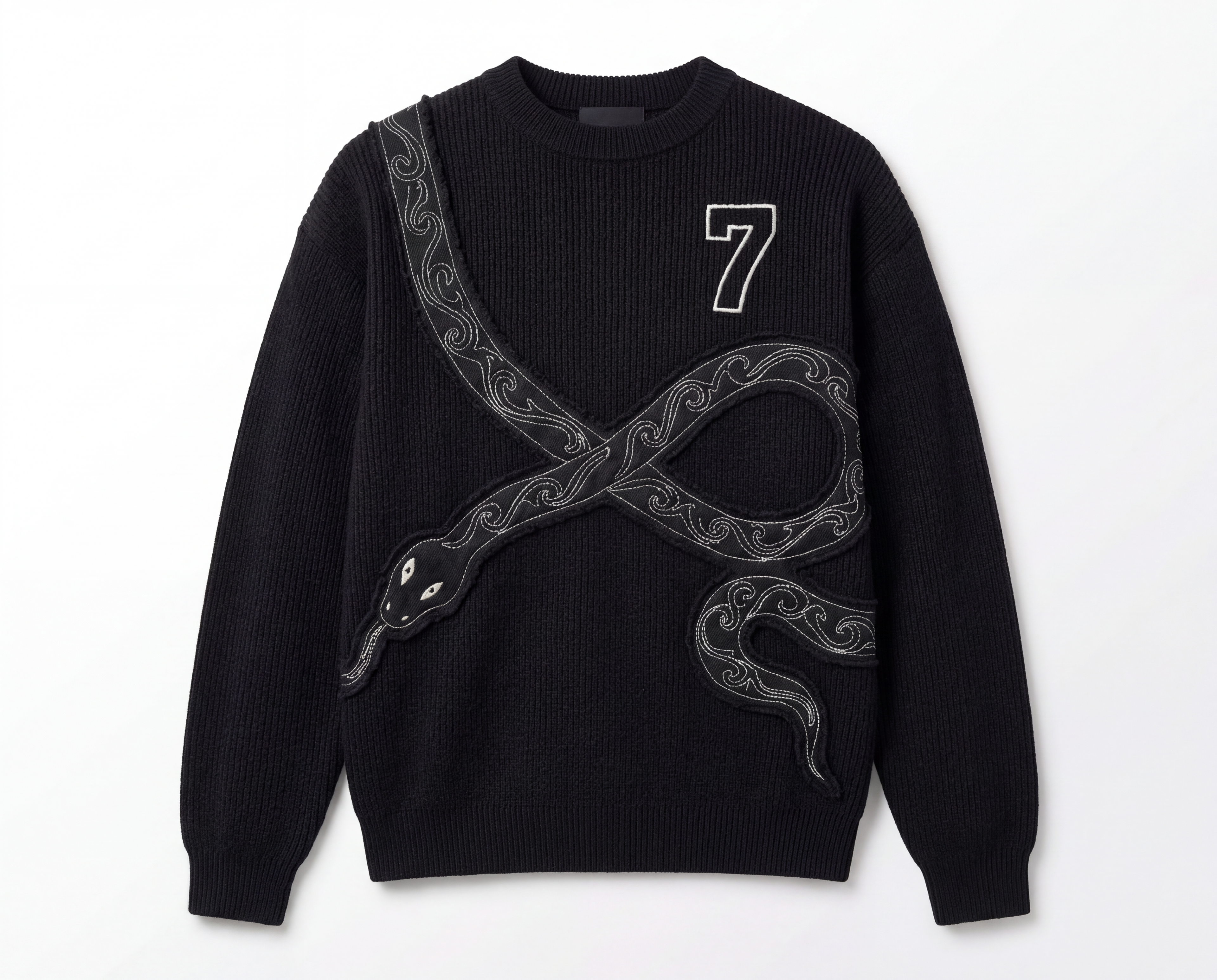 Knitted Black Sweatshirt