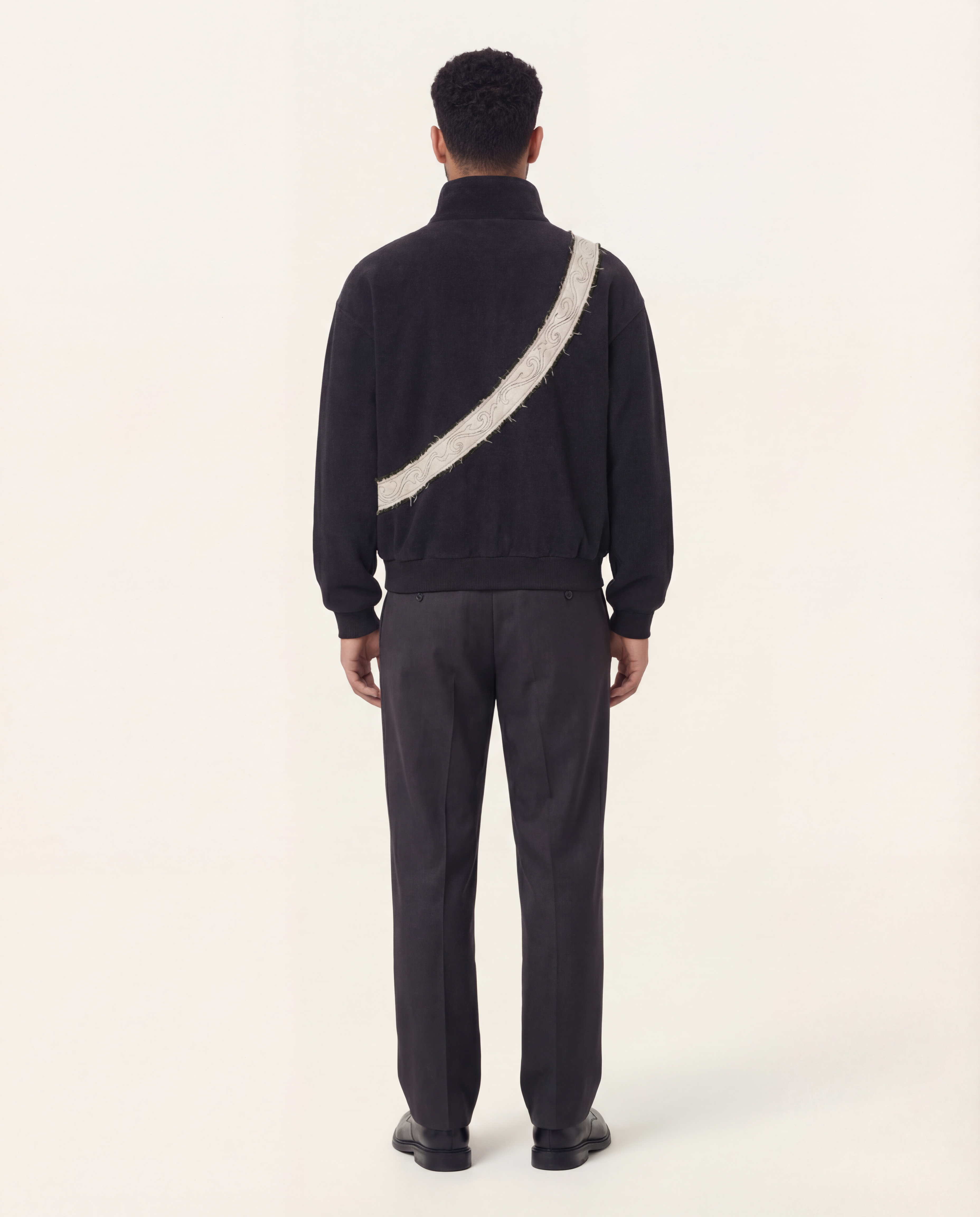 Black Round White Snake Jacket 1.0